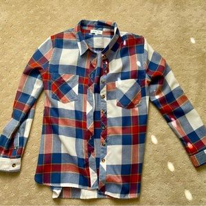 Grace & Lace Button-Up Lumberjack Plaid, Sz Medium.